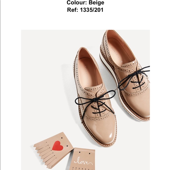 Zara Beige Bluchers - Picture 1 of 2